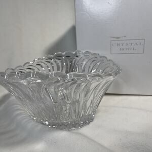 France Large 9x5" Cut Crystal Niagara Bowl w/ Box New Vintage Stock 49-36091-4